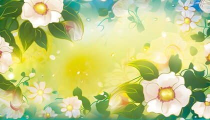 Fototapeta na wymiar Luxury Floral Fresh Summer Background and Wallpaper, Inspiring Summer Bloom Background Created with Generative AI technology