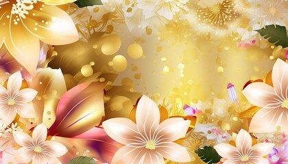 Luxury Floral Fresh Summer Background and Wallpaper, A Playful and Charming Floral Wallpaper Created with Generative AI technology