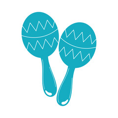 blue maracas instrument musical