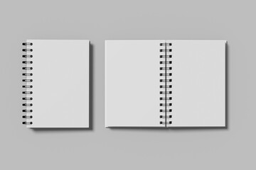 A5 Spiral Notebook Blank Mockup