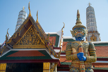 Fototapeta premium Demon Guardian Wat Phra Kaew Grand Palace Bangkok