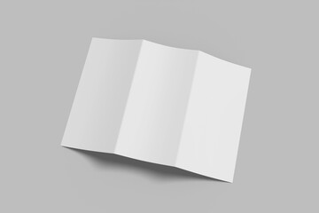 A4 Trifold Brochure Blank Mockup