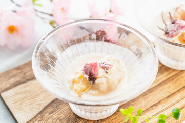 サクラの花のアイスクリーム