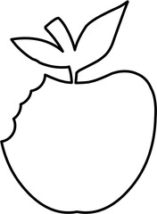 Apple Silhouette Outline Vector
