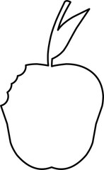 Apple Silhouette Outline Vector