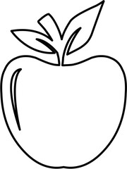 Apple Silhouette Outline Vector