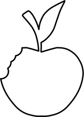 Apple Silhouette Outline Vector