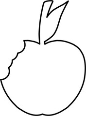 Apple Silhouette Outline Vector