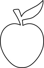 Apple Silhouette Outline Vector