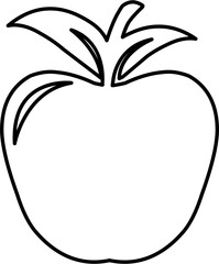 Apple Silhouette Outline Vector