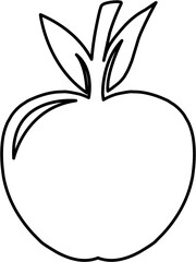 Apple Silhouette Outline Vector