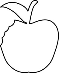 Apple Silhouette Outline Vector