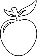 Apple Silhouette Outline Vector