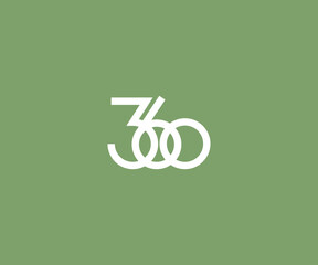 360 number icon vector templet