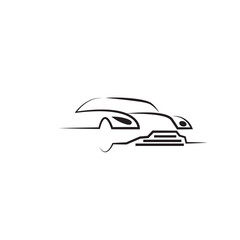 abstract car logo design automobile simple vector illustration