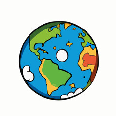 Earth globes isolated on white background. Vector illustration.