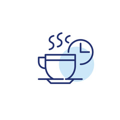 Coffee break icon. Pixel perfect, editable stroke line icon
