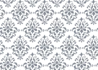 Kissenbezug Damask classic blue pattern. Seamless abstract background with repeating elements. Orient background © belleza