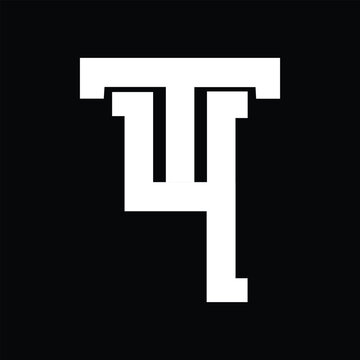 T4 4T Logo Design, Creative Minimal Letter 4T T4 Monogram