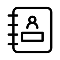 address book icon or logo isolated sign symbol vector illustration - high quality black style vector icons
