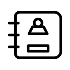 address book icon or logo isolated sign symbol vector illustration - high quality black style vector icons
