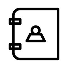 address book icon or logo isolated sign symbol vector illustration - high quality black style vector icons
