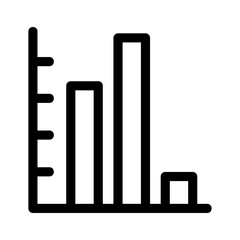 bar chart icon or logo isolated sign symbol vector illustration - high quality black style vector icons
