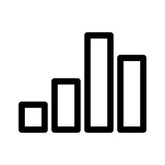 bar chart icon or logo isolated sign symbol vector illustration - high quality black style vector icons
