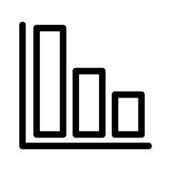 bar chart icon or logo isolated sign symbol vector illustration - high quality black style vector icons
