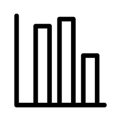 bar chart icon or logo isolated sign symbol vector illustration - high quality black style vector icons
