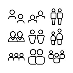 business team icon or logo isolated sign symbol vector illustration - high quality black style vector icons
