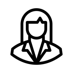 business woman icon or logo isolated sign symbol vector illustration - high quality black style vector icons
