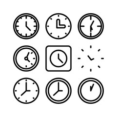 clock icon or logo isolated sign symbol vector illustration - high quality black style vector icons
