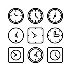 clock icon or logo isolated sign symbol vector illustration - high quality black style vector icons
