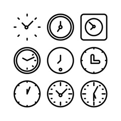 clock icon or logo isolated sign symbol vector illustration - high quality black style vector icons
