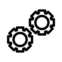 cogs icon or logo isolated sign symbol vector illustration - high quality black style vector icons
