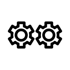 cogs icon or logo isolated sign symbol vector illustration - high quality black style vector icons
