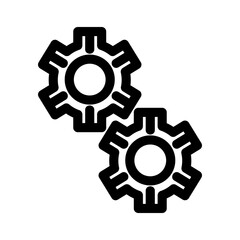 cogs icon or logo isolated sign symbol vector illustration - high quality black style vector icons
