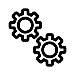 cogs icon or logo isolated sign symbol vector illustration - high quality black style vector icons
