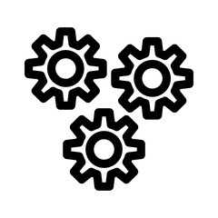 cogs icon or logo isolated sign symbol vector illustration - high quality black style vector icons
