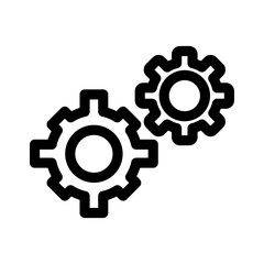 cogs icon or logo isolated sign symbol vector illustration - high quality black style vector icons
