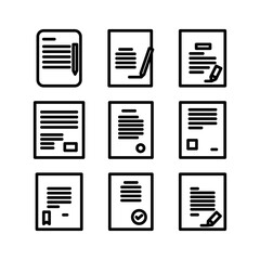 contract icon or logo isolated sign symbol vector illustration - high quality black style vector icons
