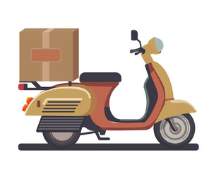 Iconos de transporte, ilustración vectorial de moto y camioneta para entregas a domicilio de paquetes, con fondo transparente PNG