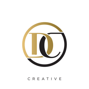 dc logo design vector luxury premium icon	