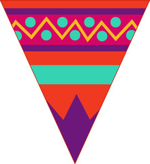 Mexican Papel picado, Fiesta decorations in Cinco de mayo Festival, Colorful party flag Pennant PNG