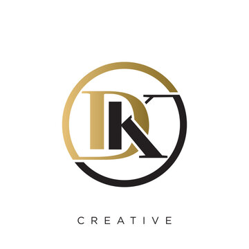 dk logo design vector luxury premium icon	