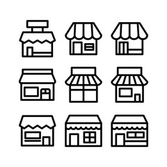 shop icon or logo isolated sign symbol vector illustration - high quality black style vector icons
