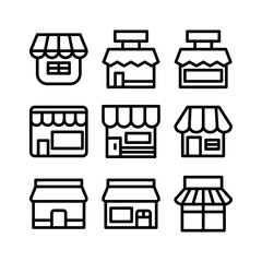 shop icon or logo isolated sign symbol vector illustration - high quality black style vector icons
