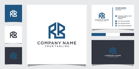 RB or BR initial letter logo design concept. - obrazy, fototapety, plakaty