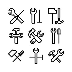 tools icon or logo isolated sign symbol vector illustration - high quality black style vector icons
